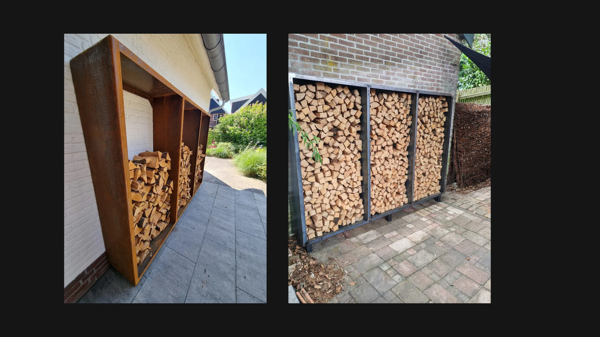 Varianten van houtopslagen van Rusty